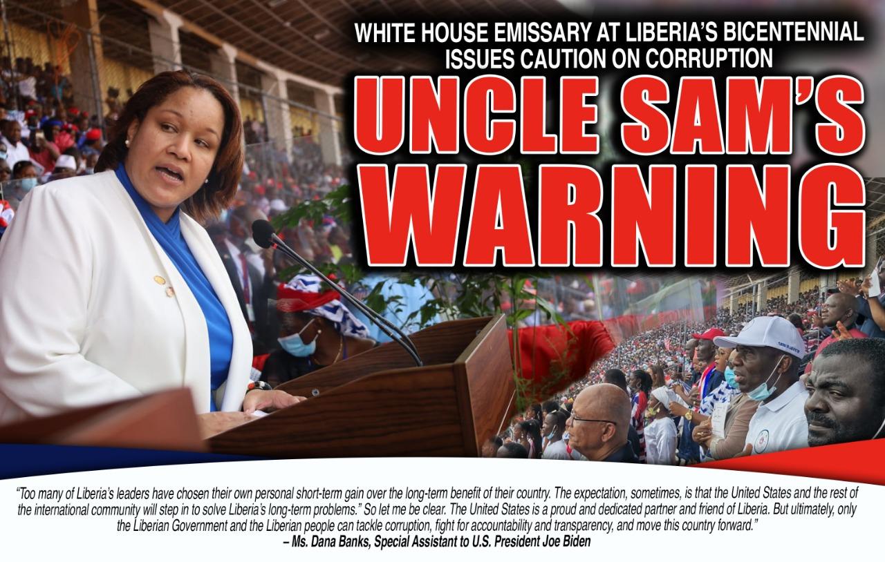 Pres. Biden’s Rep to Bicentennial Celebration Laments Corruption in Liberia; Urges Liberians to Tighten Screws on Corruption Pres. Biden’s Rep to Bicentennial Celebration Laments Corruption in Liberia; Urges Liberians to Tighten Screws on Corruption