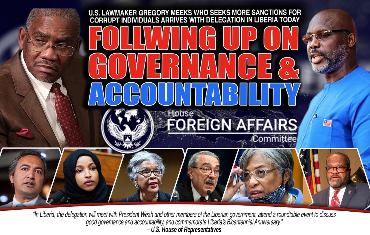 Liberia: U.S. Lawmaker Gregory Meeks Leads Delegation to Liberia; Accountability and Governance High on the Agenda Liberia: U.S. Lawmaker Gregory Meeks Leads Delegation to Liberia; Accountability and Governance High on the Agenda