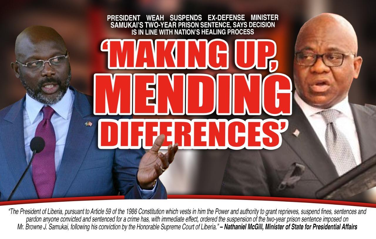 Liberia: Pres. Weah Suspends Brownie Samukai’s Imprisonment; Says He’ll Still Restitute the AFL Pension Money Liberia: Pres. Weah Suspends Brownie Samukai’s Imprisonment; Says He’ll Still Restitute the AFL Pension Money