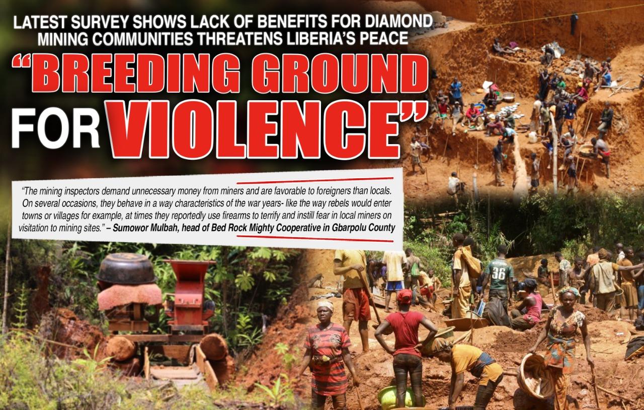 Latest Survey Shows Lack of Benefits for Diamond Mining Communities Threatens Liberia’s Peace Latest Survey Shows Lack of Benefits for Diamond Mining Communities Threatens Liberia’s Peace