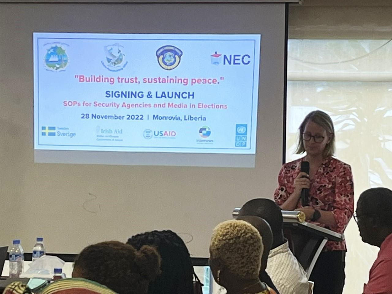 The Joint Security Forces, Press Union, and Female Journalist Association of Liberia sign Standard Operating Procedures for electoral processes The Joint Security Forces, Press Union, and Female Journalist Association of Liberia sign Standard Operating Procedures for electoral processes