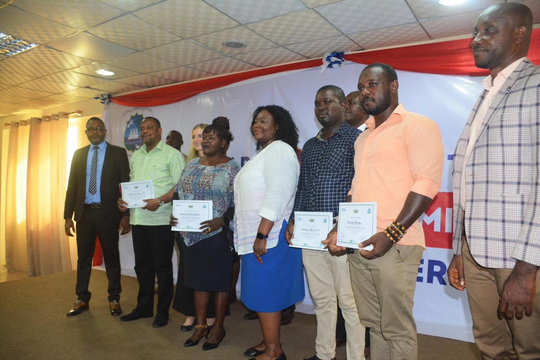 Liberia: Monitoring and Evaluation Staff of NEC Certificated after One-Month Training Supported by UNDP Elections Project Liberia: Monitoring and Evaluation Staff of NEC Certificated after One-Month Training Supported by UNDP Elections Project