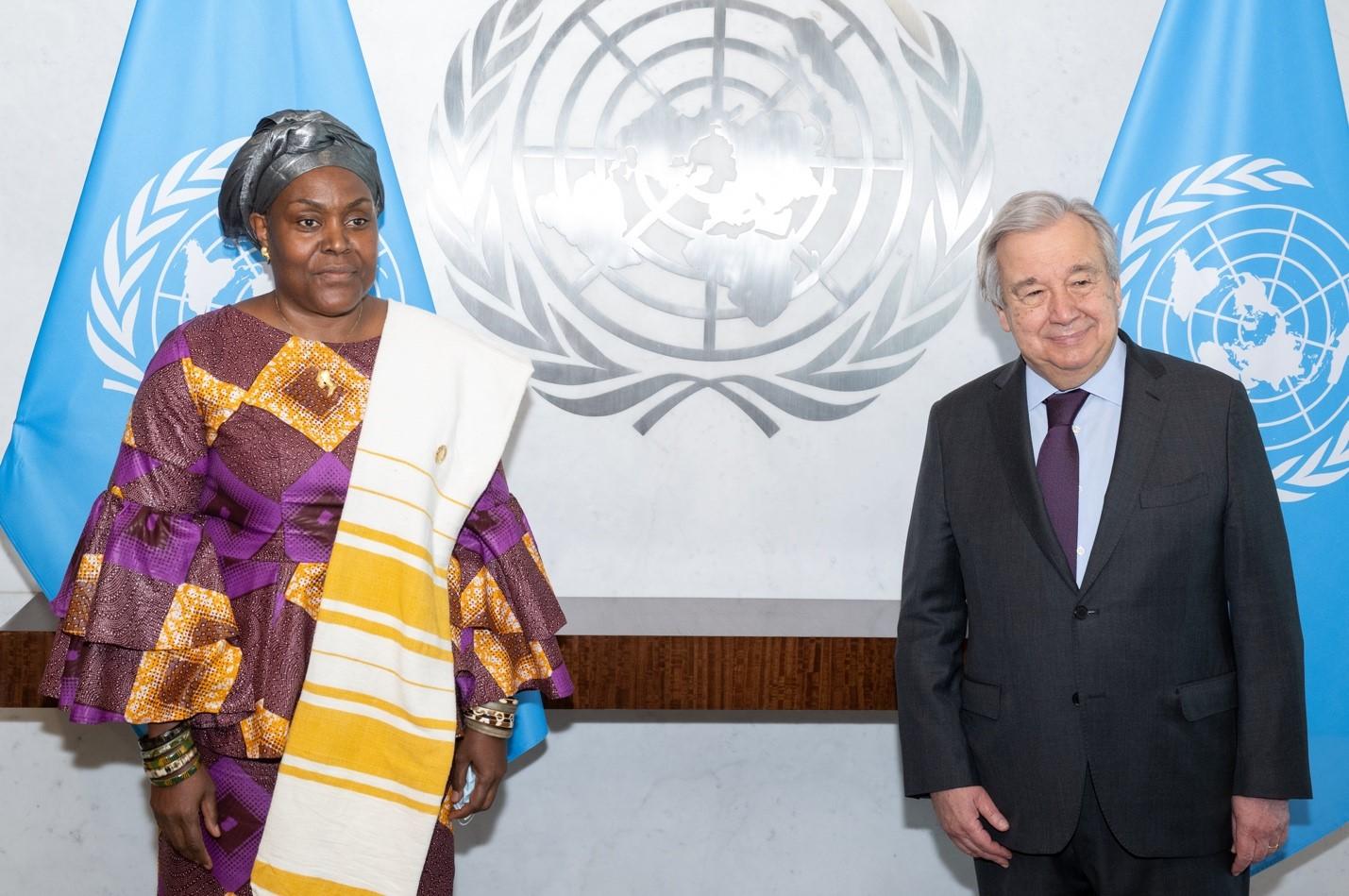 Amb. Fyneah Presents Letters of Credence to Secretary-General António Guterres As She Takes over Liberia’s Mission to the UN Amb. Fyneah Presents Letters of Credence to Secretary-General António Guterres As She Takes over Liberia’s Mission to the UN