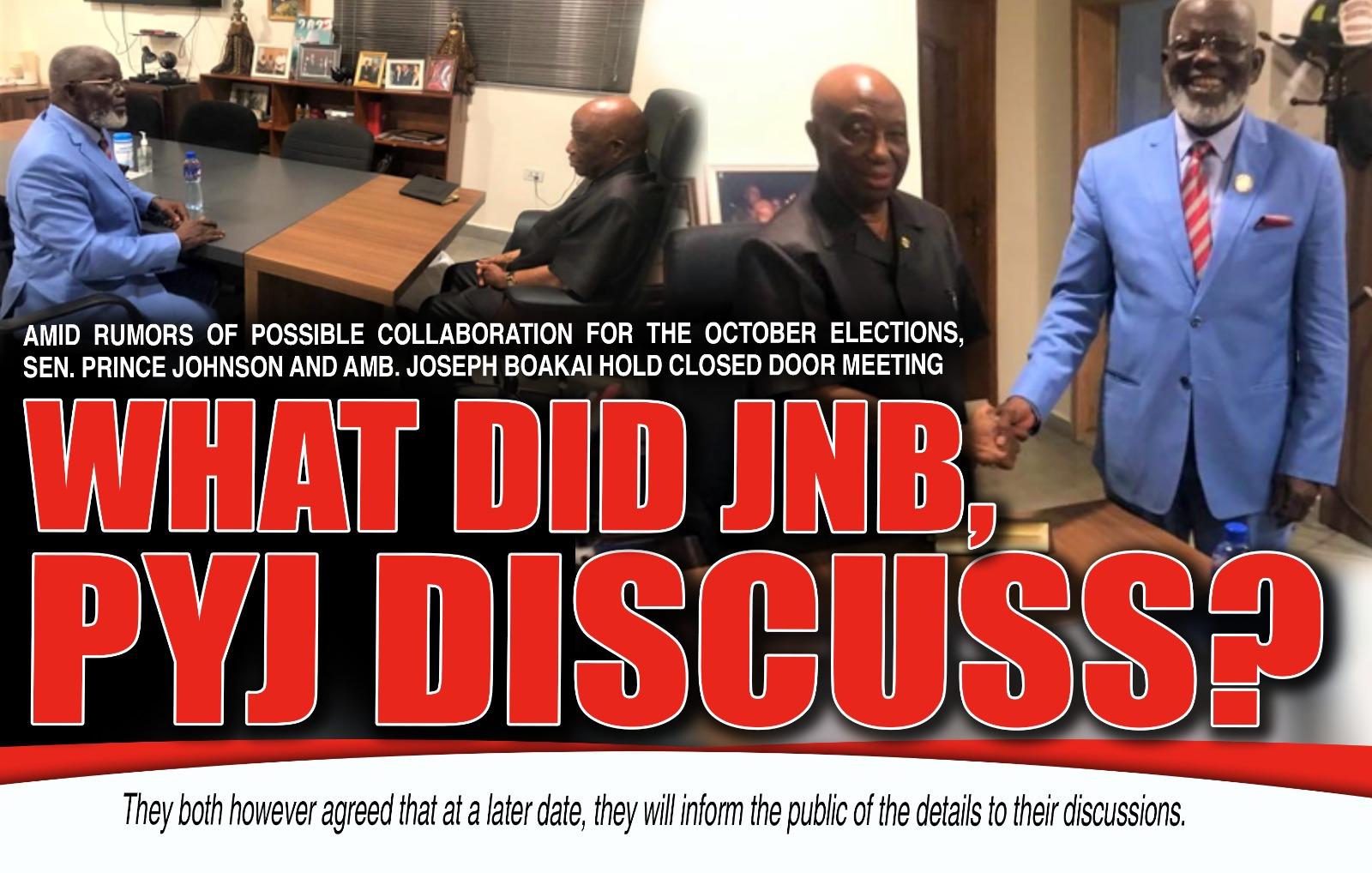 Liberia: Sen. Johnson, Boakai Meet Behind Closed Door amid Rumors of Collaboration Liberia: Sen. Johnson, Boakai Meet Behind Closed Door amid Rumors of Collaboration