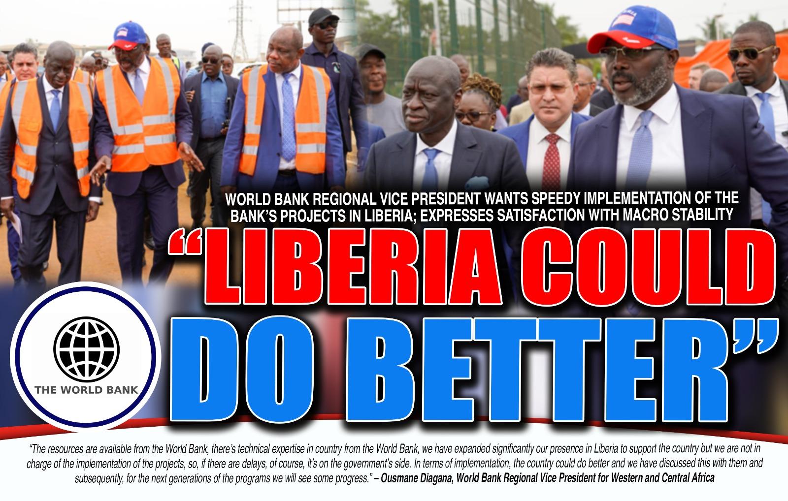 Liberia: World Bank Regional Vice President Wants Speedy Implementation Of The Bank’s Projects In Liberia Liberia: World Bank Regional Vice President Wants Speedy Implementation Of The Bank’s Projects In Liberia