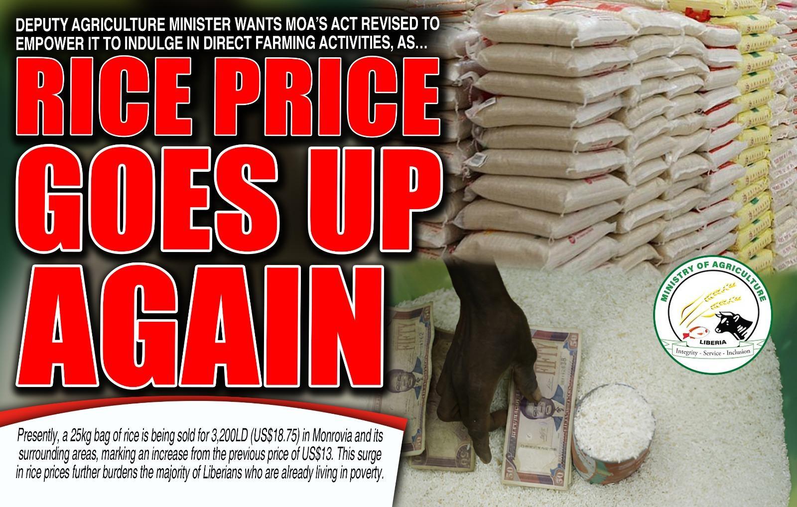 Ministry of Agriculture Pushes for Act’s Revision as Rice Price Soar