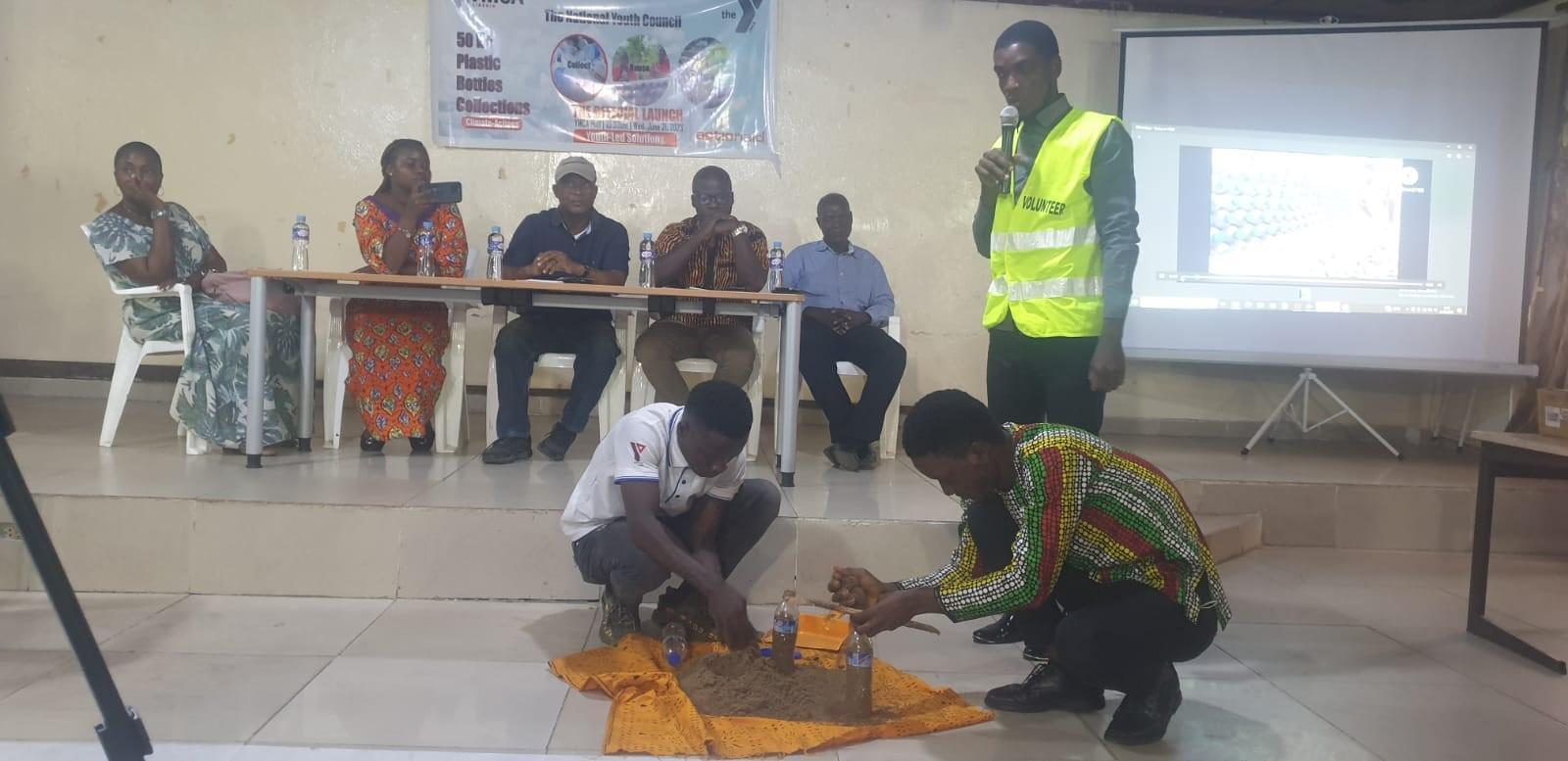 YMCA Liberia National Youth Council Launches Climate Action to Collect 50,000 Plastic Bottles for Construction of Palava Hut on Todee Camp YMCA Liberia National Youth Council Launches Climate Action to Collect 50,000 Plastic Bottles for Construction of Palava Hut on Todee Camp