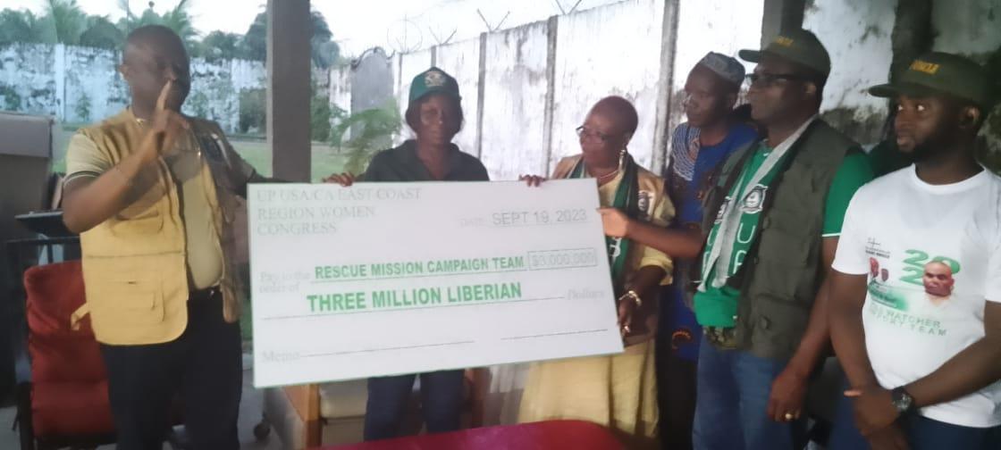 Unity Party US-Canada East Coast Region Women Congress Presents Three Million LD to Rescue Mission Campaign Team Unity Party US-Canada East Coast Region Women Congress Presents Three Million LD to Rescue Mission Campaign Team