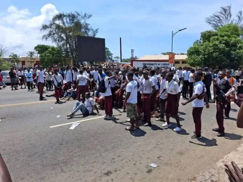 Tubman High Students Protest Withheld WAEC Results Tubman High Students Protest Withheld WAEC Results