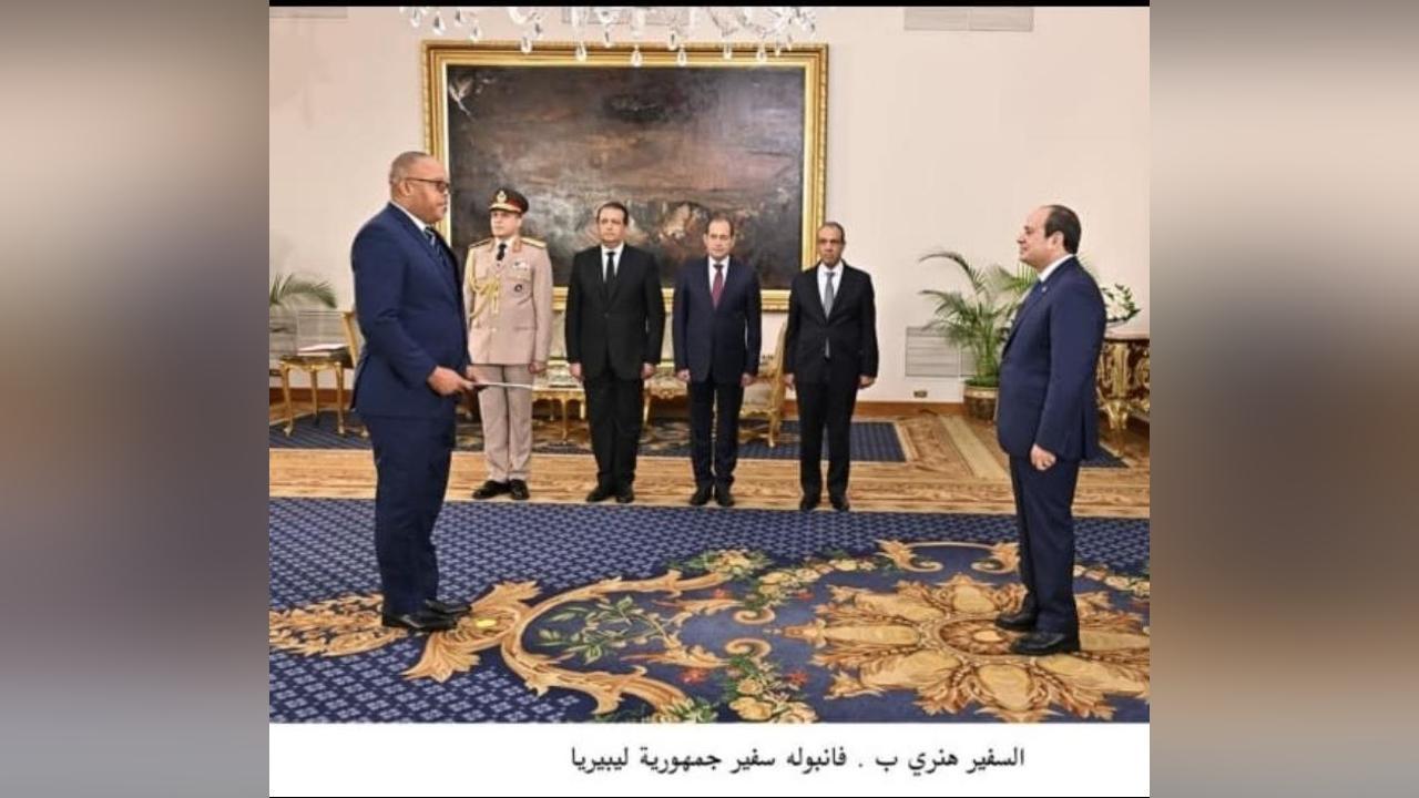Liberia Ambassador Presents Letters to Egyptian President