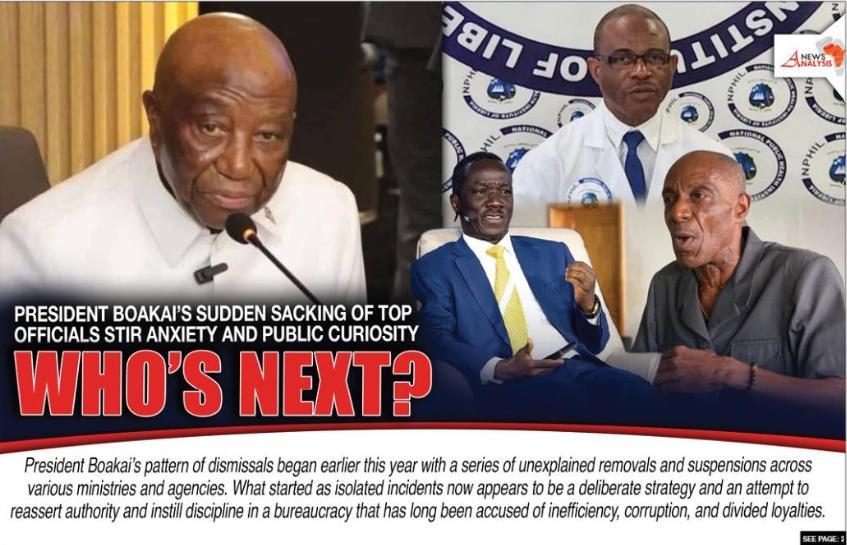 President Boakai's Sacking of Officials Sparks Anxiety President Boakai's Sacking of Officials Sparks Anxiety