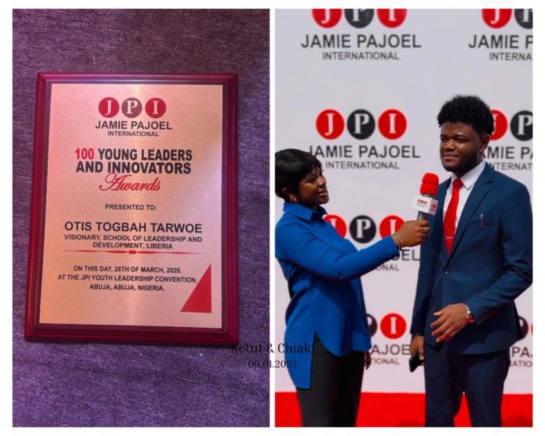 Liberian Youth Otis Togbah Tarwoe Among Africa's 100 Leaders Liberian Youth Otis Togbah Tarwoe Among Africa's 100 Leaders