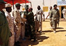 آمر المنطقة العسكرية الكفرة يتفقد واحة ربيانة