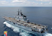 بشكل سري.. حاملة طائرات إيطالية تُسلّم ليبيا محطة مراقبة بحرية بشكل سري.. حاملة طائرات إيطالية تُسلّم ليبيا محطة مراقبة بحرية