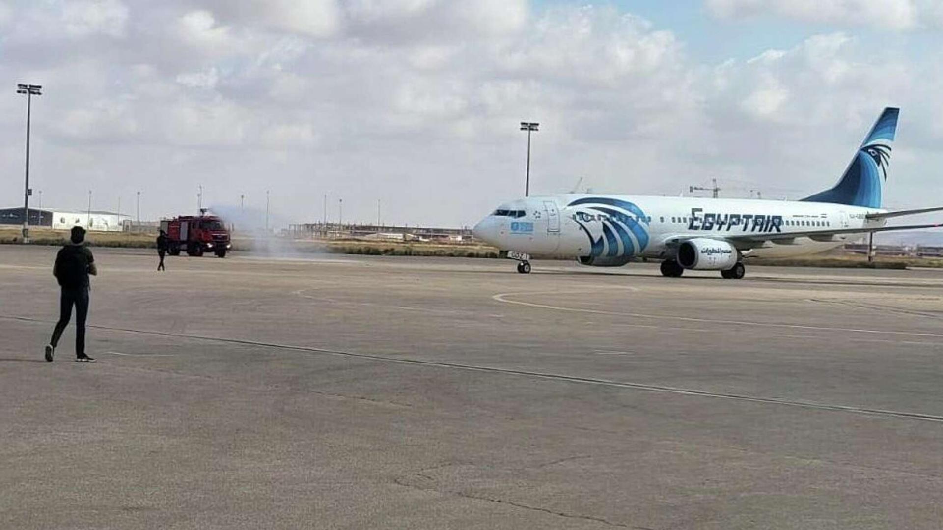 بعد 8 سنوات من التوقف.. مصر للطيران تطلق أولى رحلاتها إلى بنغازي شرقي ليبيا بعد 8 سنوات من التوقف.. مصر للطيران تطلق أولى رحلاتها إلى بنغازي شرقي ليبيا