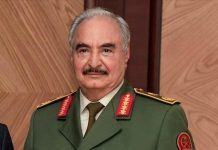 حفتر: توقيع “6+6” قوانين الانتخابات مهم لإنهاء الانقسام بليبيا حفتر: توقيع "6+6" قوانين الانتخابات مهم لإنهاء الانقسام بليبيا