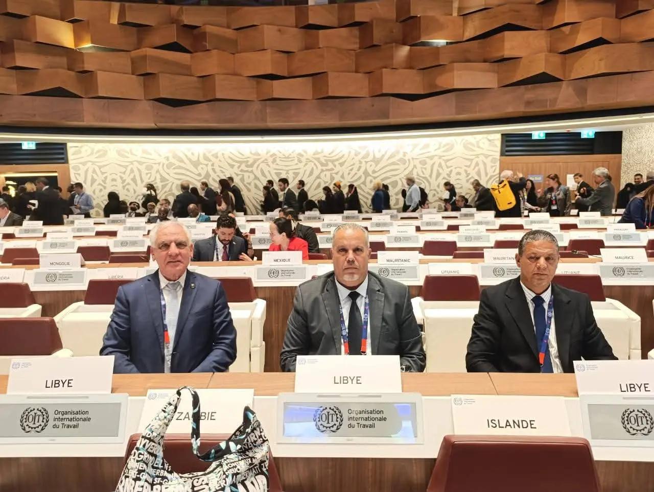ليبيا تشارك بمؤتمر «العمل الدولي» في جنيف ليبيا تشارك بمؤتمر «العمل الدولي» في جنيف