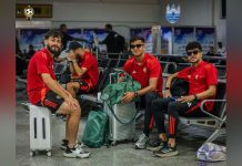 بعثة المنتخب تغادر بنغازي إلى لواندا لملاقاة أنغولا بعثة المنتخب تغادر بنغازي إلى لواندا لملاقاة أنغولا