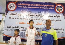 اختتام بطولة مصراتة المفتوحة للتايكواندو بمشاركة 90 رياضياً اختتام بطولة مصراتة المفتوحة للتايكواندو بمشاركة 90 رياضياً