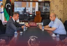 عميد بلدية تاجوراء يلتقي السفير الفلسطيني عميد بلدية تاجوراء يلتقي السفير الفلسطيني