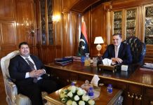 الدبيبة يتابع أداء قطاع النفط ويستعرض نتائج مؤتمر “أديبك” الدبيبة يتابع أداء قطاع النفط ويستعرض نتائج مؤتمر "أديبك"