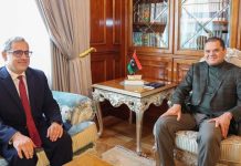 الدبيبة وبرنت يبحثان التعاون الاقتصادي وتطوير قطاع النفط الدبيبة وبرنت يبحثان التعاون الاقتصادي وتطوير قطاع النفط