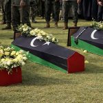 مصراتة تشيّع المشير محمد الحداد ومرافقيه بحضور رسمي مصراتة تشيّع المشير محمد الحداد ومرافقيه بحضور رسمي