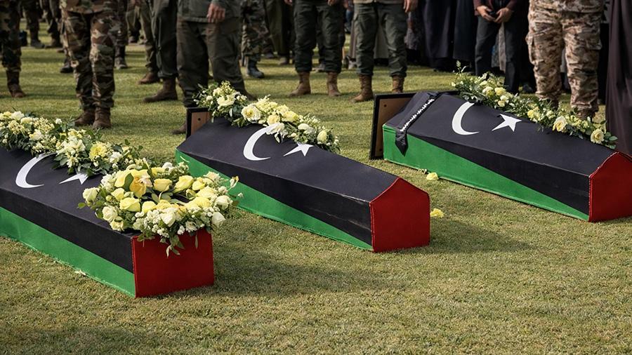 مصراتة تشيّع المشير محمد الحداد ومرافقيه بحضور رسمي مصراتة تشيّع المشير محمد الحداد ومرافقيه بحضور رسمي