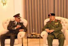 رئيس الأركان المصري يلتقي حفتر في بنغازي رئيس الأركان المصري يلتقي حفتر في بنغازي