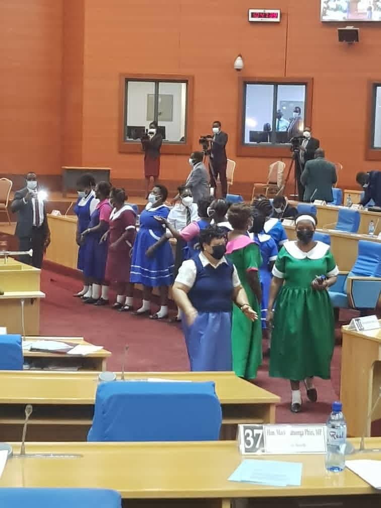 Malawi’s education minister sent out of parliament for not wearing school uniform in celebrating girl child Malawi’s education minister sent out of parliament for not wearing school uniform in celebrating girl child