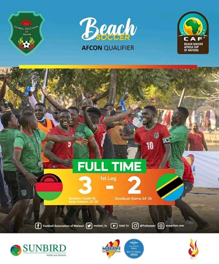 Malawi Beach Soccer team on one leg to AFCON 2022 Qualifiers’ second round Malawi Beach Soccer team on one leg to AFCON 2022 Qualifiers’ second round
