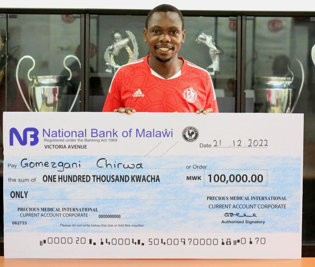 Gomegzani Chirwa wins Bullets Goal of Month Award Gomegzani Chirwa wins Bullets Goal of Month Award