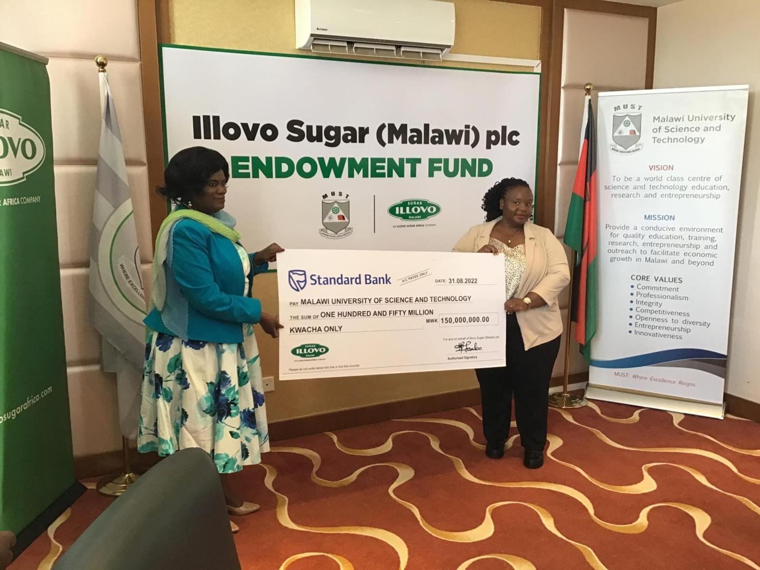 Illovo Sugar Malawi Plc invests K150m into MUST’s Endowment Fund Illovo Sugar Malawi Plc invests K150m into MUST’s Endowment Fund