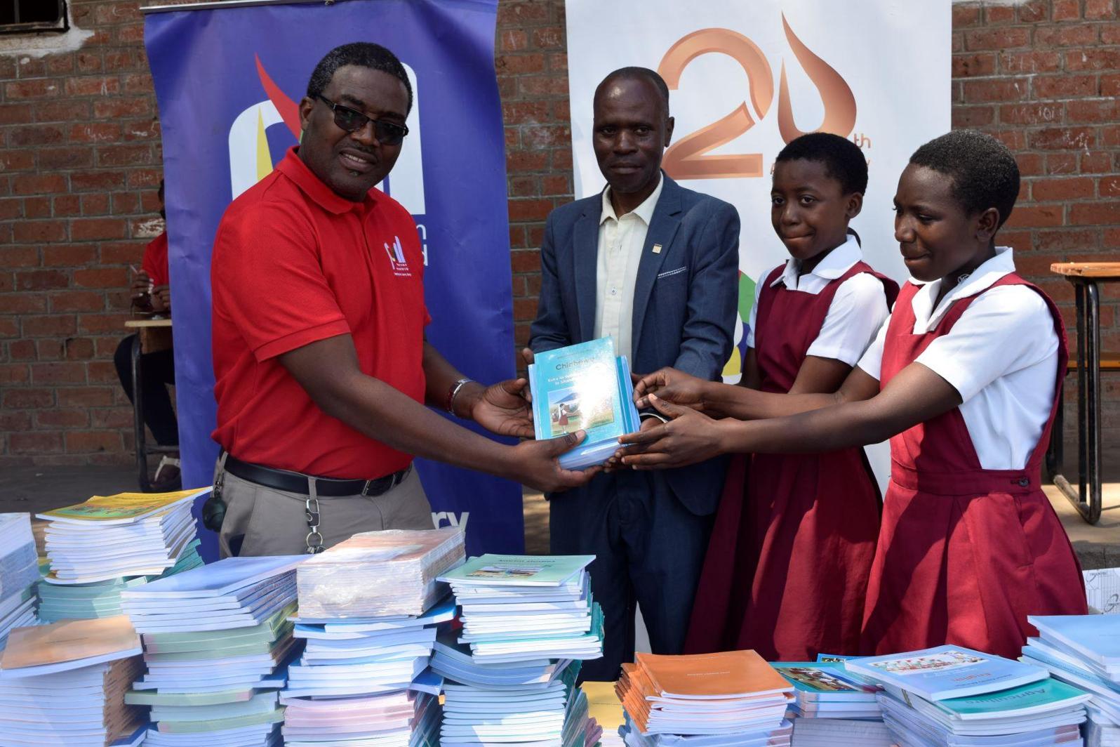 PIL ‘fuels’ Senga Bay Primary School with textbooks PIL ‘fuels’ Senga Bay Primary School with textbooks