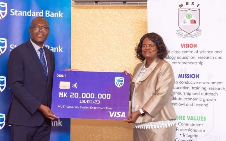 Standard Bank releases its second K20m of K80m investment towards MUST’s Endowment Fund Standard Bank releases its second K20m of K80m investment towards MUST’s Endowment Fund