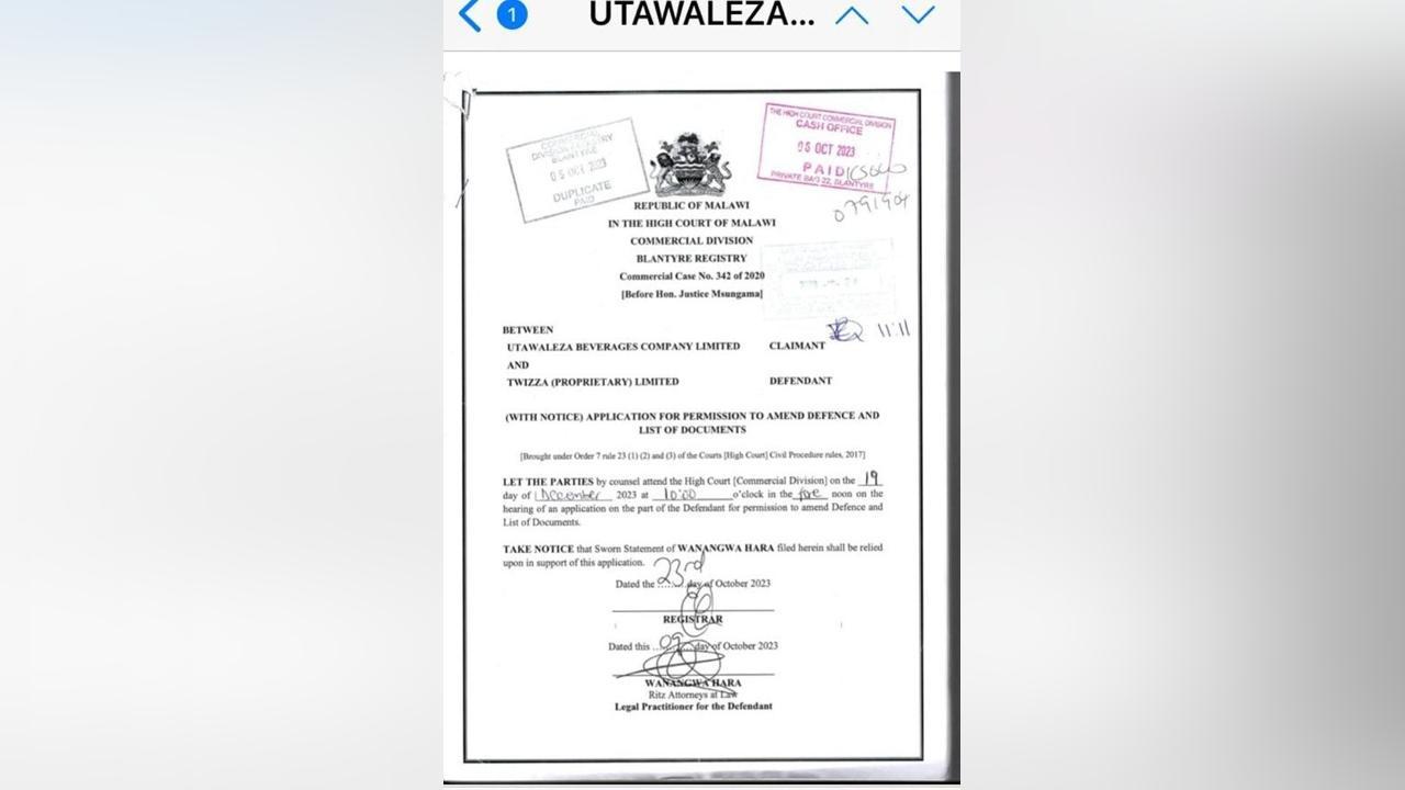 SA company switches legal representation in suspected ploy to thwart massive claim linked to stock dumping in Malawi SA company switches legal representation in suspected ploy to thwart massive claim linked to stock dumping in Malawi