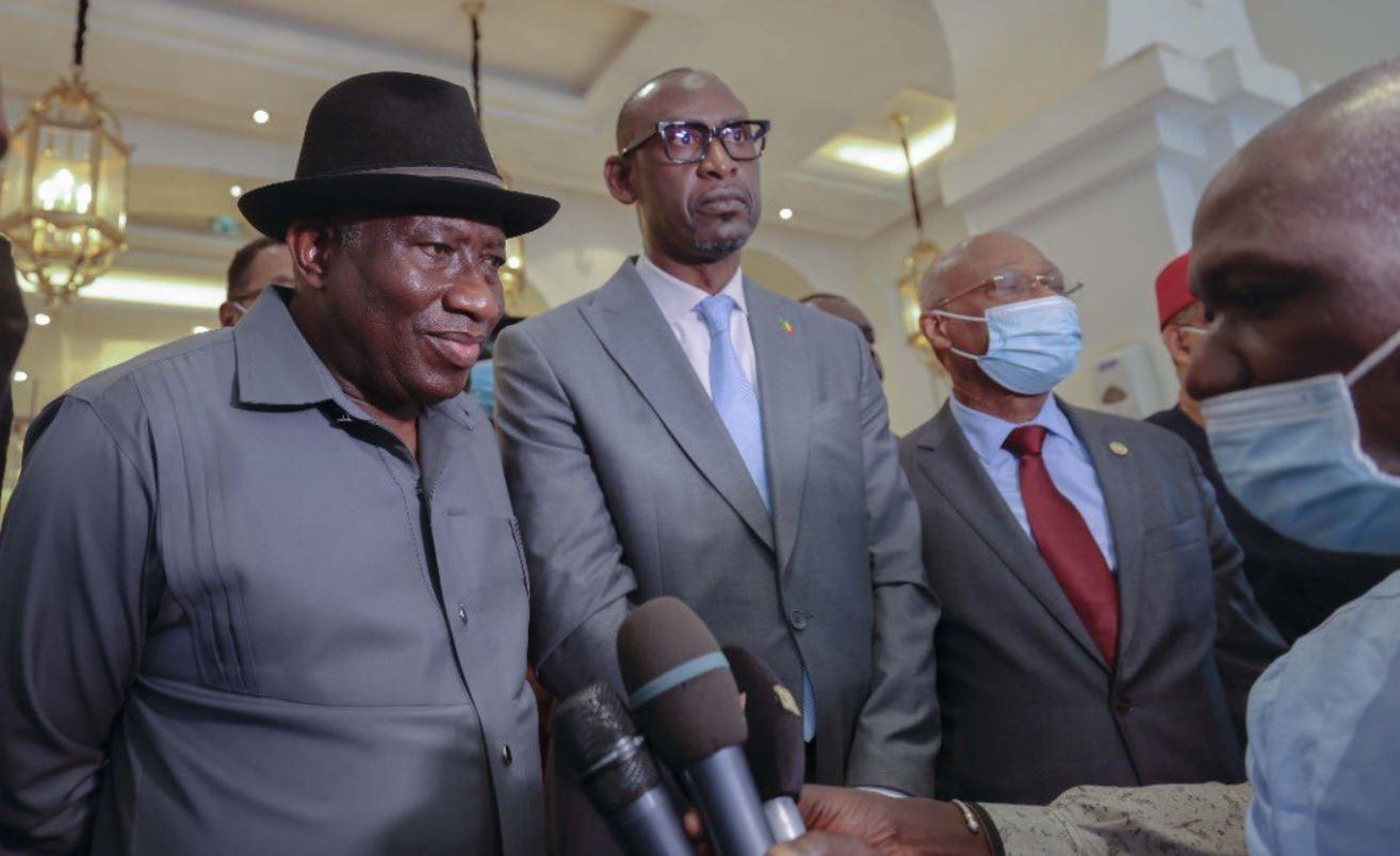 Goodluck Jonathan, le médiateur de la Cédéao, en visite à Bamako