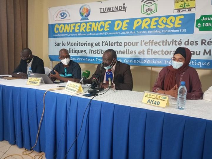 Programme d’Engagement sur la Gouvernance et le Processus Électoral au Mali : Observatoire/ Fondation nationale pour la démocratie (National Endowment for Democracy – NED) ; Pour une transition apaisée et inclusive Programme d’Engagement sur la Gouvernance et le Processus Électoral au Mali : Observatoire/ Fondation nationale pour la démocratie (National Endowment for Democracy – NED) ; Pour une transition apaisée et inclusive