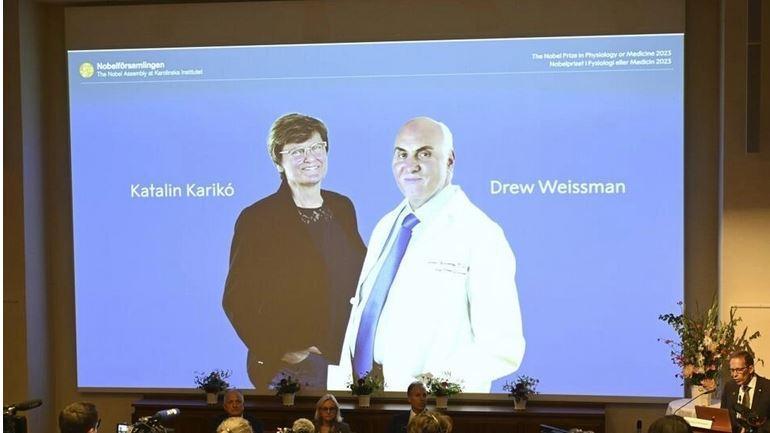 Le prix Nobel de médecine attribué à Katalin Kariko et Drew Weissman pour le vaccin à ARN messager Le prix Nobel de médecine attribué à Katalin Kariko et Drew Weissman pour le vaccin à ARN messager