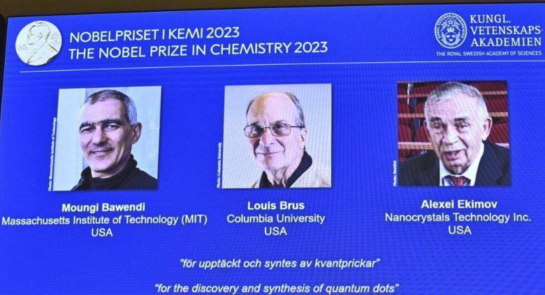 Nobel de chimie 2023: Moungi Bawendi, Louis Brus et Alexei Ekimov récompensés pour leurs travaux sur les points quantiques Nobel de chimie 2023: Moungi Bawendi, Louis Brus et Alexei Ekimov récompensés pour leurs travaux sur les points quantiques