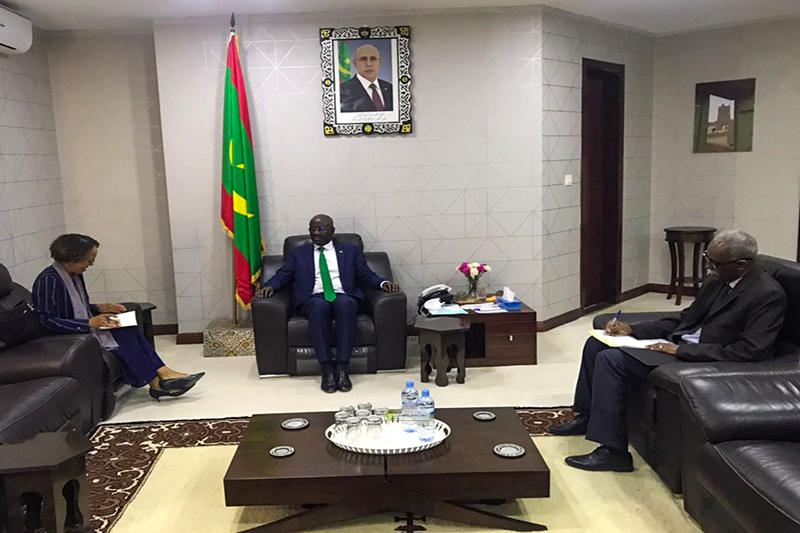 وزير الشؤون الخارجية يستقبل ممثلة مركز وزير الشؤون الخارجية يستقبل ممثلة مركز