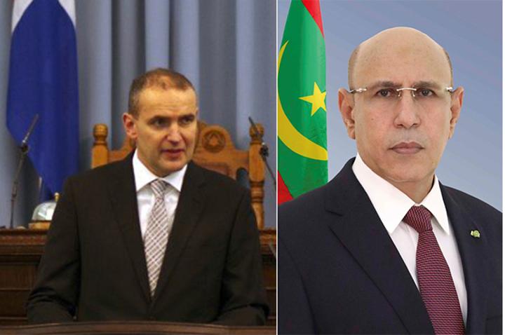 رئيس الجمهورية يجدد لنظيره الأيسلندي حرص موريتانيا على تعزيز علاقات التعاون بين البلدين رئيس الجمهورية يجدد لنظيره الأيسلندي حرص موريتانيا على تعزيز علاقات التعاون بين البلدين