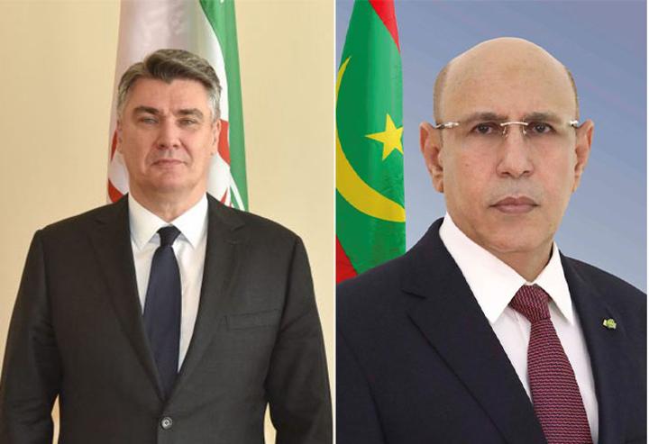 رئيس الجمهورية يجدد للرئيس الكرواتي حرص موريتانيا على تعزيز التعاون بين البلدين رئيس الجمهورية يجدد للرئيس الكرواتي حرص موريتانيا على تعزيز التعاون بين البلدين