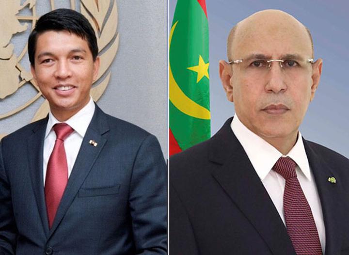 رئيس الجمهورية يجدد لرئيس جمهورية مدغشقر حرص موريتانيا على تعزيز التعاون بين البلدين رئيس الجمهورية يجدد لرئيس جمهورية مدغشقر حرص موريتانيا على تعزيز التعاون بين البلدين