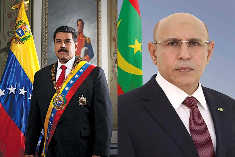 رئيس الجمهورية يجدد لرئيس جمهورية فنزويلا حرص موريتانيا على تعزيز التعاون بين البلدين رئيس الجمهورية يجدد لرئيس جمهورية فنزويلا حرص موريتانيا على تعزيز التعاون بين البلدين