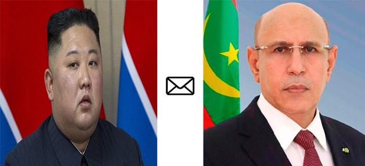 رئيس الجمهورية يجدد لنظيره الكوري الشمالي حرص موريتانيا على تعزيز التعاون بين البلدين الصديقين رئيس الجمهورية يجدد لنظيره الكوري الشمالي حرص موريتانيا على تعزيز التعاون بين البلدين الصديقين