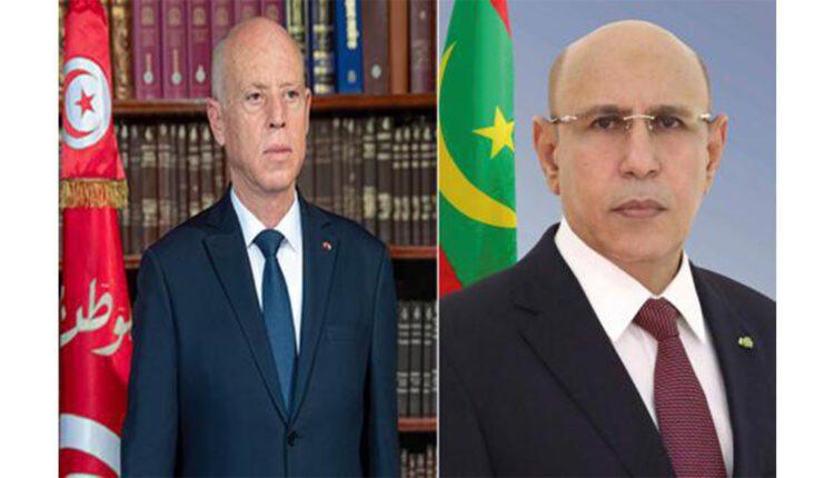 رئيس الجمهورية يؤكد مواصلة العمل من أجل تطوير علاقات التعاون بين موريتانيا وتونس رئيس الجمهورية يؤكد مواصلة العمل من أجل تطوير علاقات التعاون بين موريتانيا وتونس