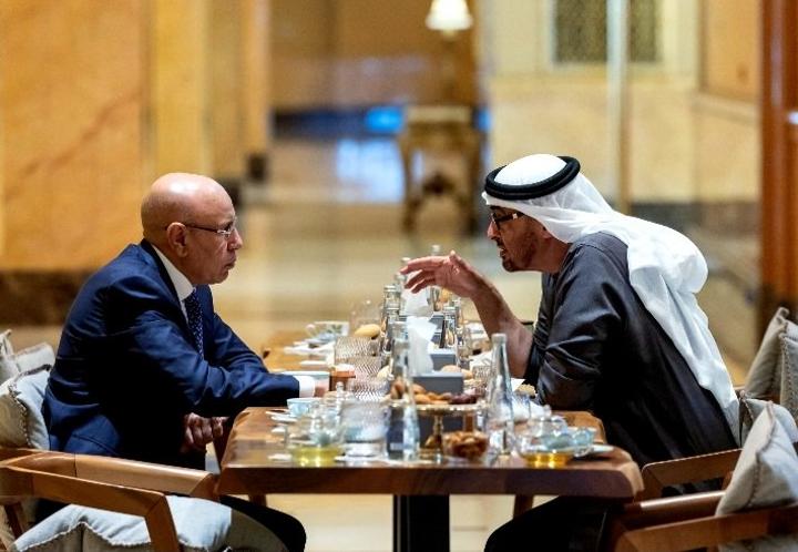 الرئيسان غزواني وبن زايد يؤكدان حرصهما على تعزيز التعاون الرئيسان غزواني وبن زايد يؤكدان حرصهما على تعزيز التعاون