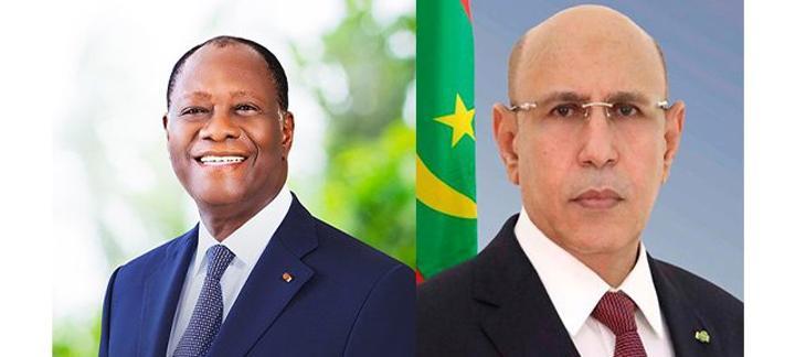 رئيس الجمهورية يؤكد لنظيره الإيفواري تصميمه على تطوير علاقات التعاون بين البلدين رئيس الجمهورية يؤكد لنظيره الإيفواري تصميمه على تطوير علاقات التعاون بين البلدين