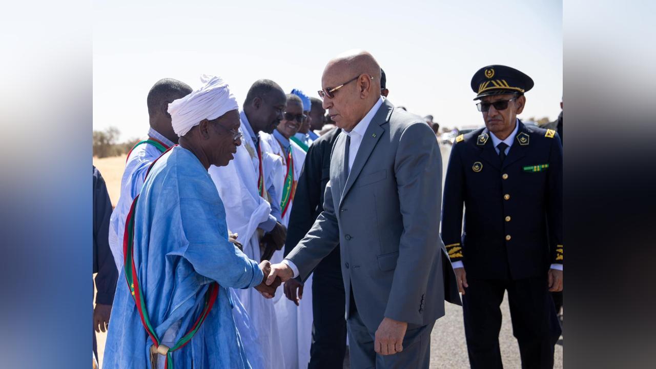 ضمن زيارته لولاية كوركول.. ولد الغزواني يصل إلى امبود ضمن زيارته لولاية كوركول.. ولد الغزواني يصل إلى امبود